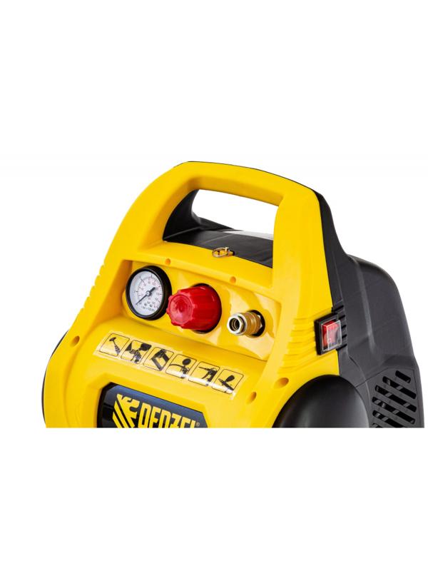 Компрессор поршневой безмасляный DENZEL РС 1/6-180 180 л/мин, 6 л (58057)