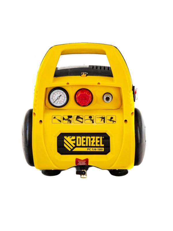 Компрессор поршневой безмасляный DENZEL РС 1/6-180 180 л/мин, 6 л (58057)