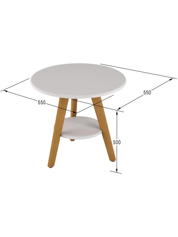 Стол журнальный _KF ХОГ D550 белый