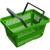 Корзина покупательская ИД пластик с 2-мя ручками на 28 л (5 шт/уп) зеленая