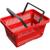 Корзина покупательская ИД пластик с 2-мя ручками на 28 л (5 шт/уп) красная