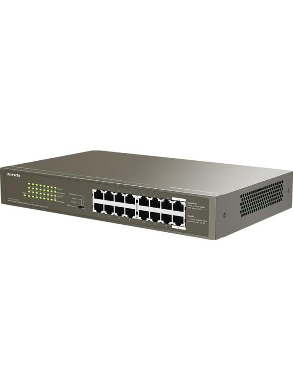 Коммутатор Tenda TEG1116P-16-150W (PoE, неуправл., 10/100/1000 Mbps)