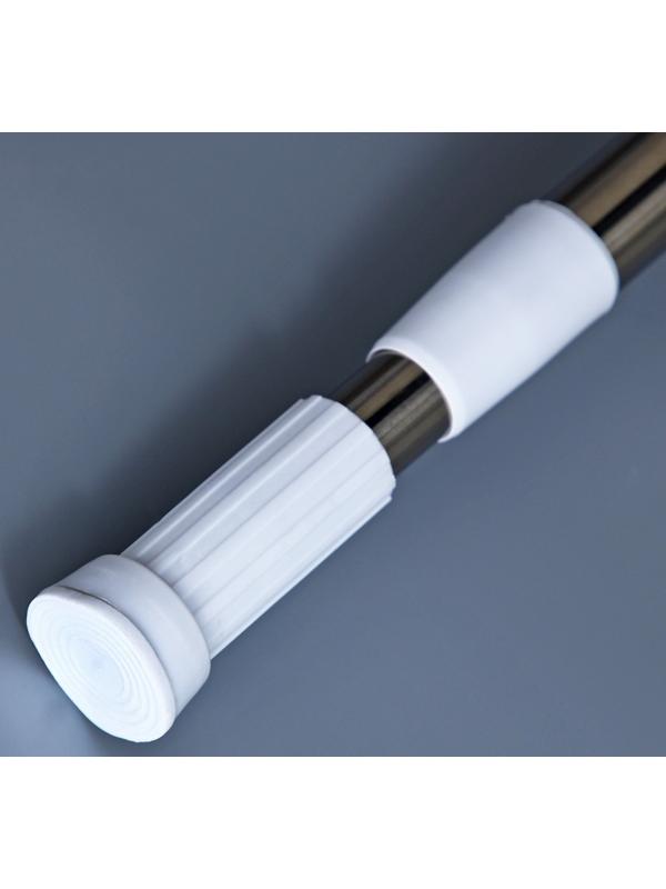 Карниз для ванной комнаты телескопический Доляна, 130-240 см, стальной