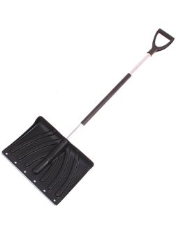 Лопата пластиковая, ковш 440 × 315 мм, с металлической планкой, черенок, «Крепыш»