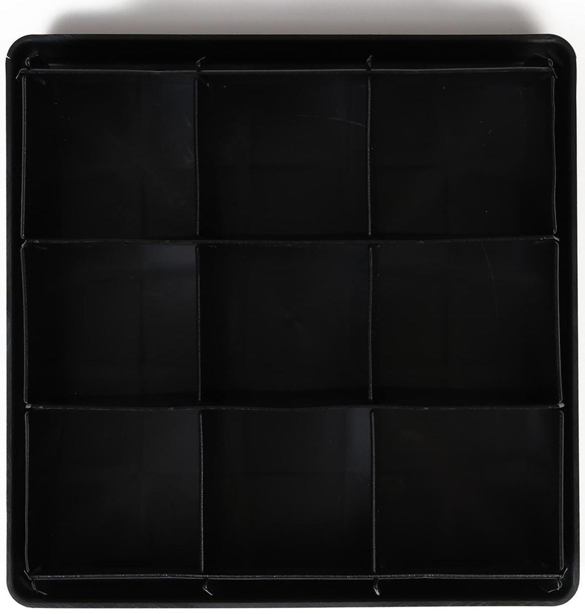 Кассета для рассады, 9 ячеек по 300 мл, с поддоном, чёрная