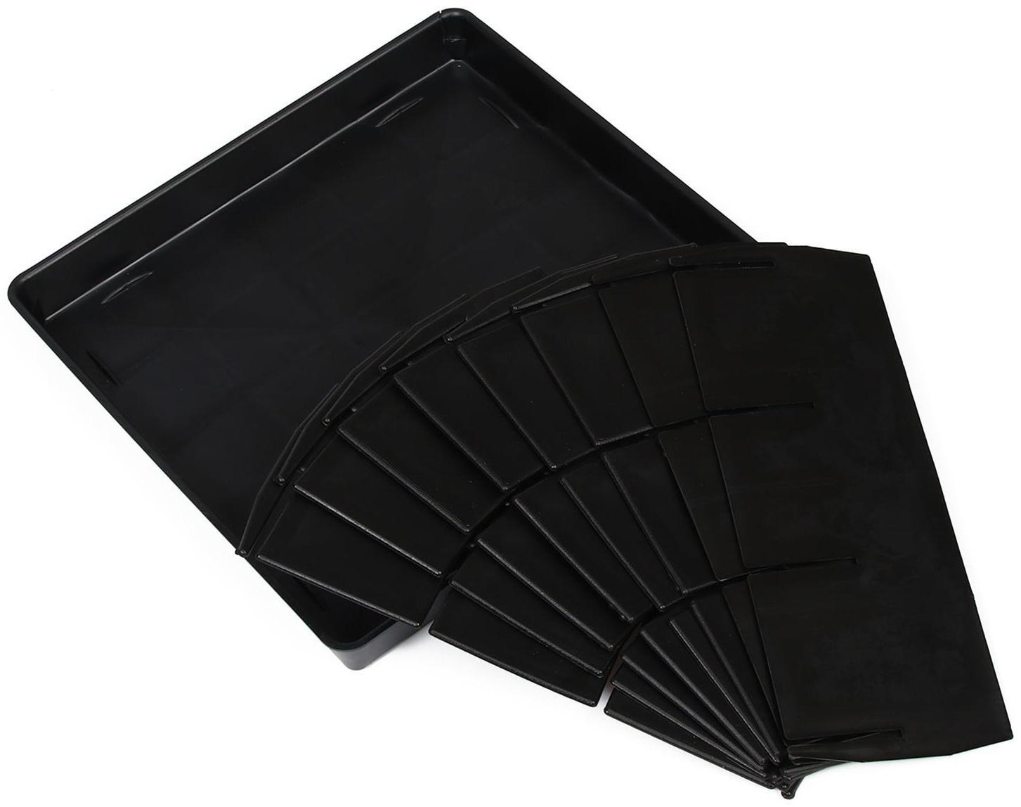 Кассета для рассады, 9 ячеек по 300 мл, с поддоном, чёрная