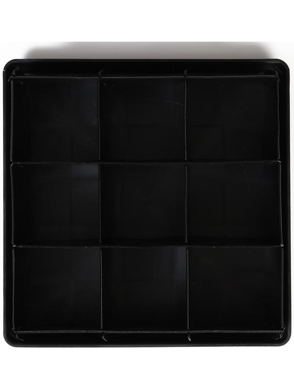 Кассета для рассады, 9 ячеек по 300 мл, с поддоном, чёрная