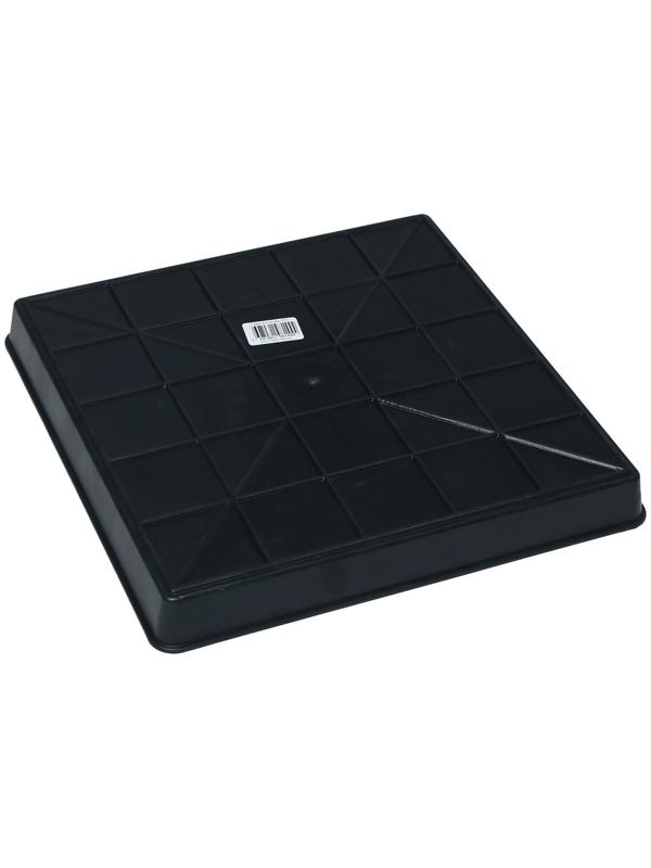 Поддон для рассады, 26.6 × 26.5 × 3 см, пластик, чёрный