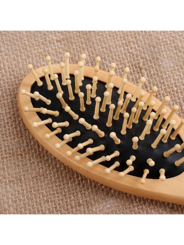 Расчёска массажная «Натурель», 6 × 22 см, цвет «светлое дерево»