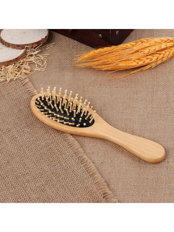 Расчёска массажная «Натурель», 6 × 22 см, цвет «светлое дерево»