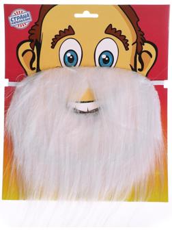 Карнавальная борода, на блистере, цвет белый