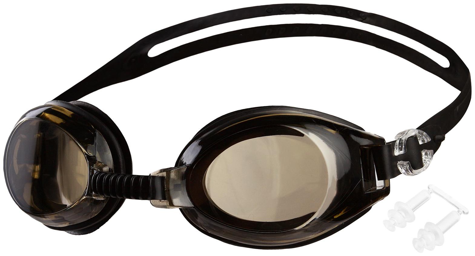 Очки для плавания взрослые + беруши, цвета микс