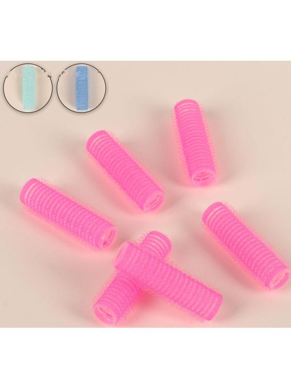 Бигуди «Липучка», d = 1,9 см, 6,2 см, 6 шт, цвет МИКС