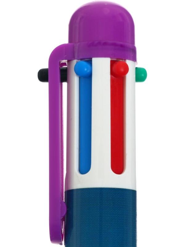 Ручка шариковая автоматическая, 6-ти цветная, 