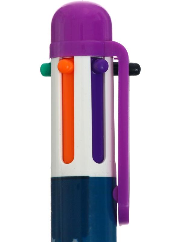 Ручка шариковая автоматическая, 6-ти цветная, 