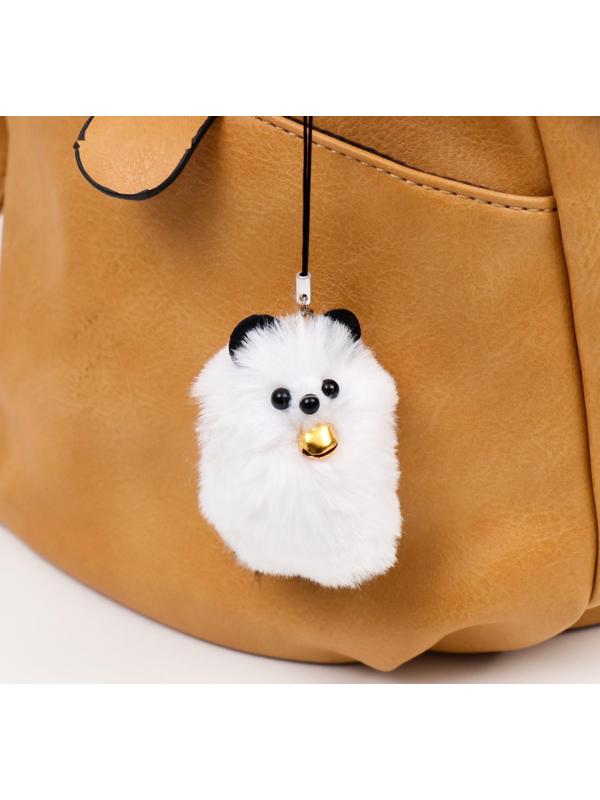 Пушистик на подвеске Чёрные ушки и ножки с бубенчиком