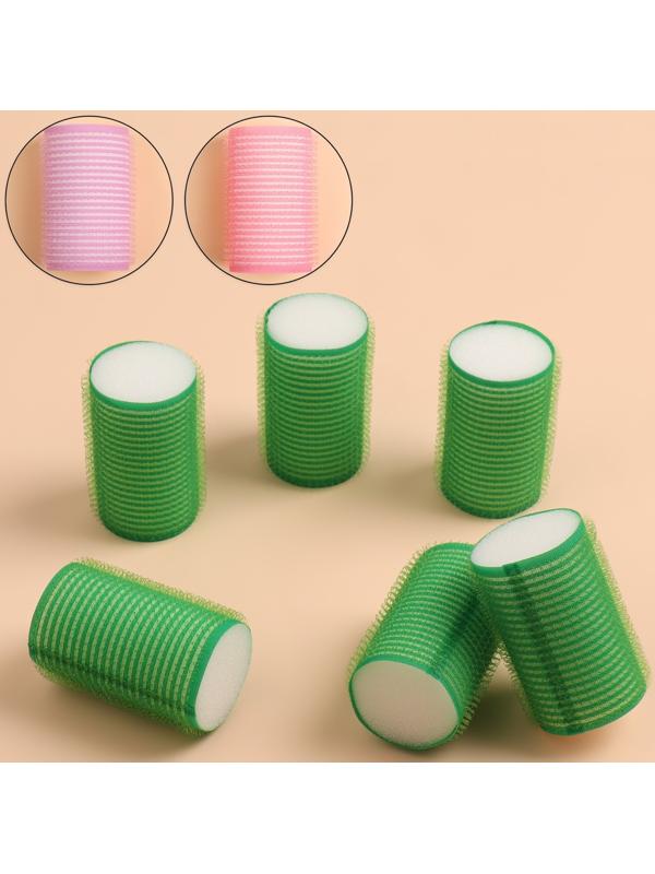 Бигуди «Липучка», d = 3,5 см, 6 см, 6 шт, цвет МИКС