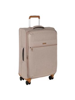 Чемодан средний тканевый облегченный,(2-ой) Beige бежевый (24), Р1913