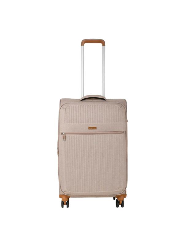 Чемодан средний тканевый облегченный,(2-ой) Beige бежевый (24), Р1913