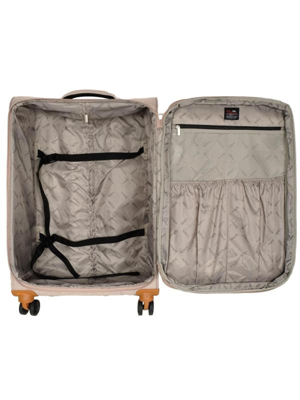 Чемодан средний тканевый облегченный,(2-ой) Beige бежевый (24), Р1913