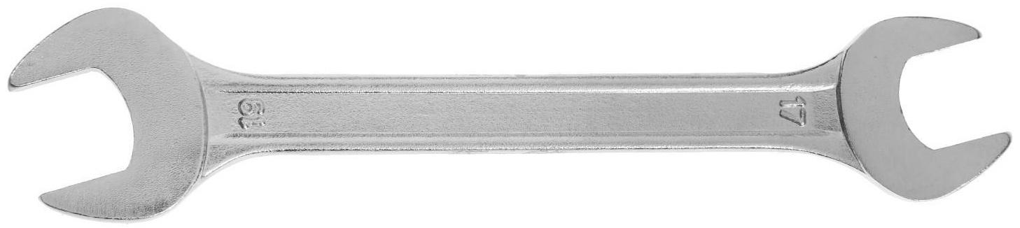 Ключ рожковый ТУНДРА, хромированный, 17 х 19 мм
