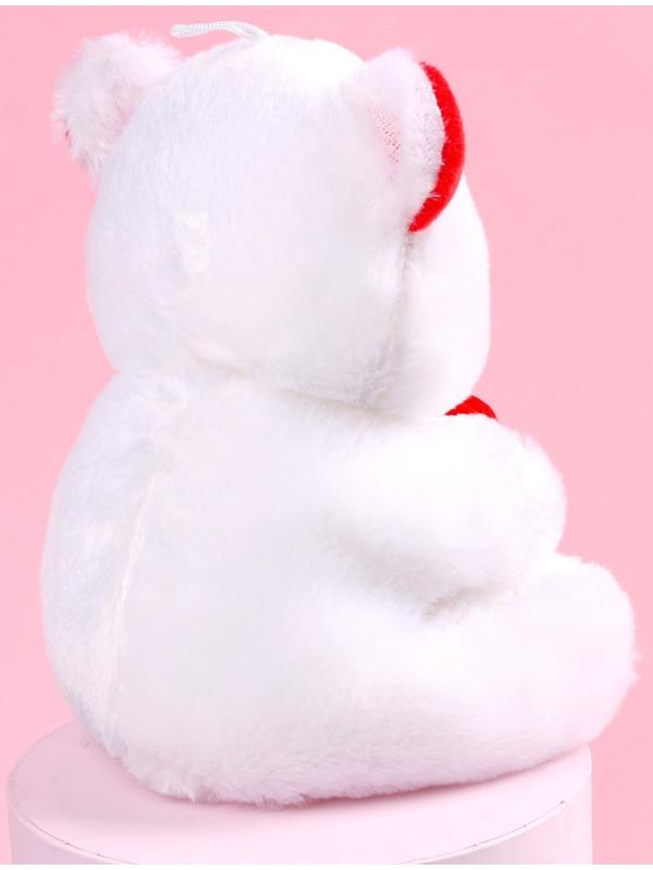 Мягкая игрушка «Я тебя люблю», мишка с сердечком, сердца, 17 см