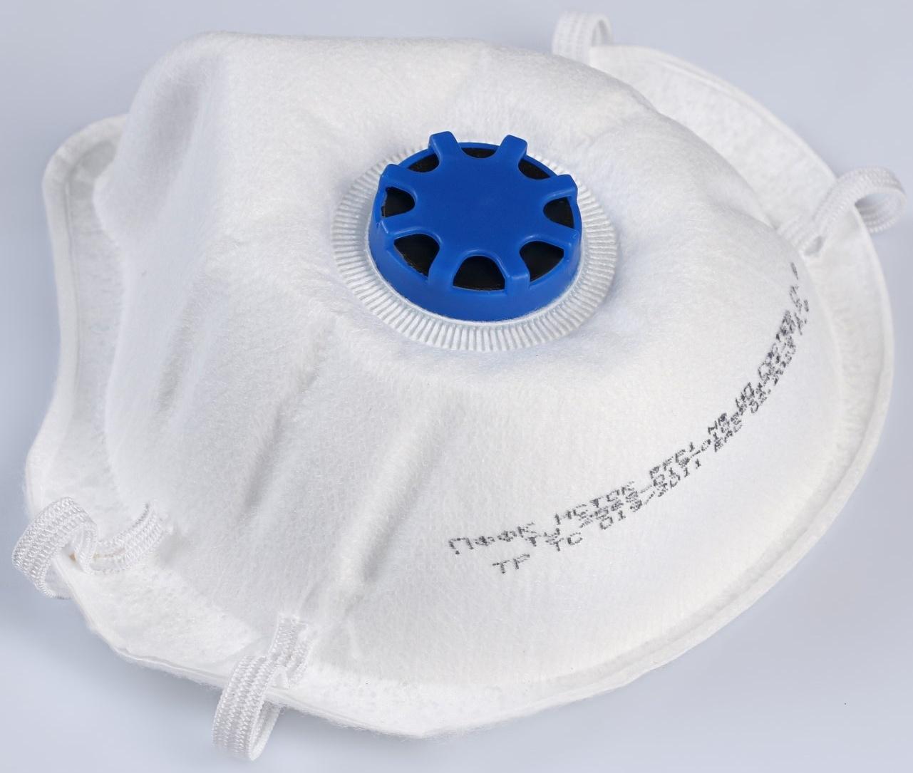 Полумаска фильтрующая формованная с клапаном 