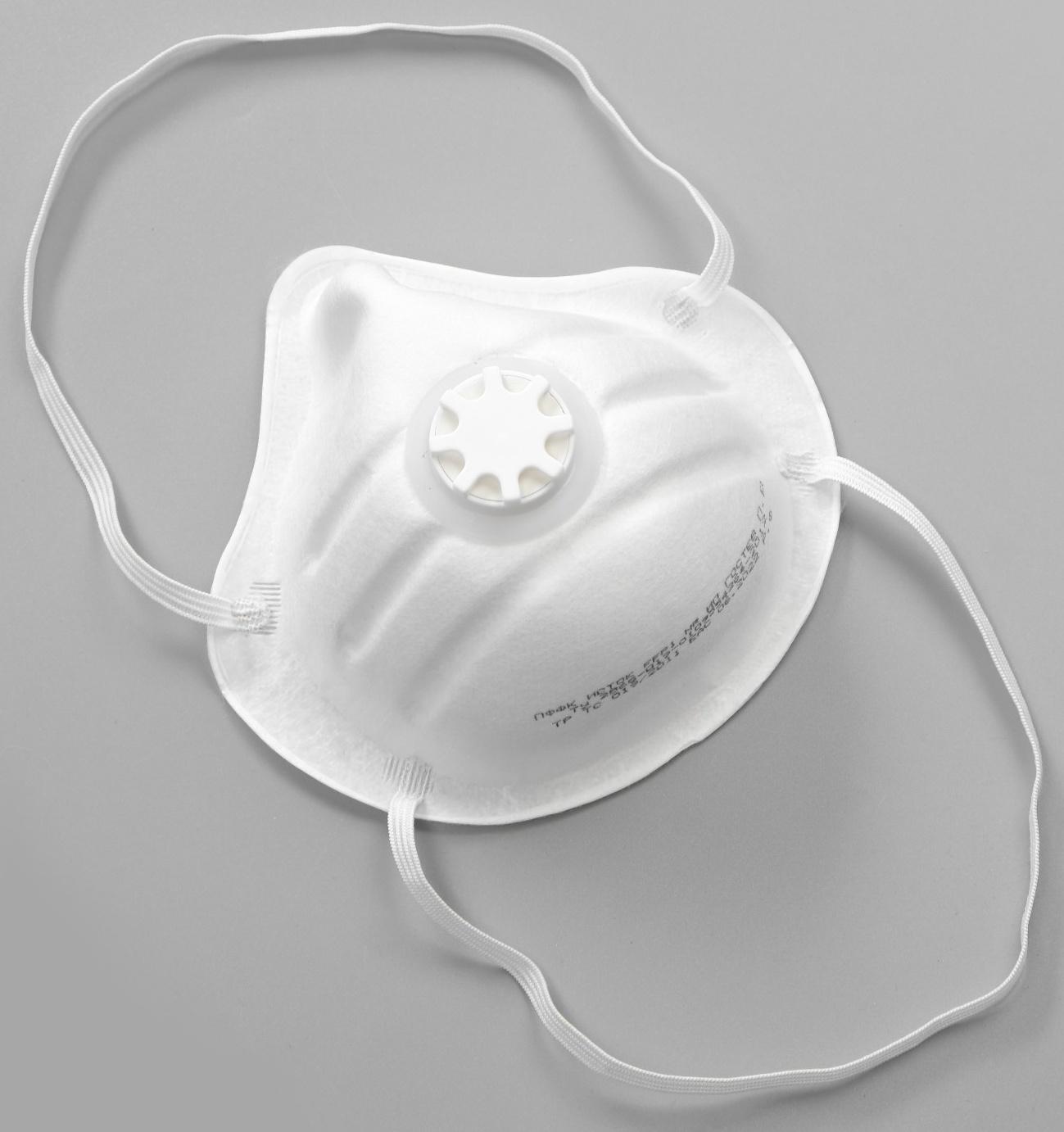 Полумаска фильтрующая формованная с клапаном 