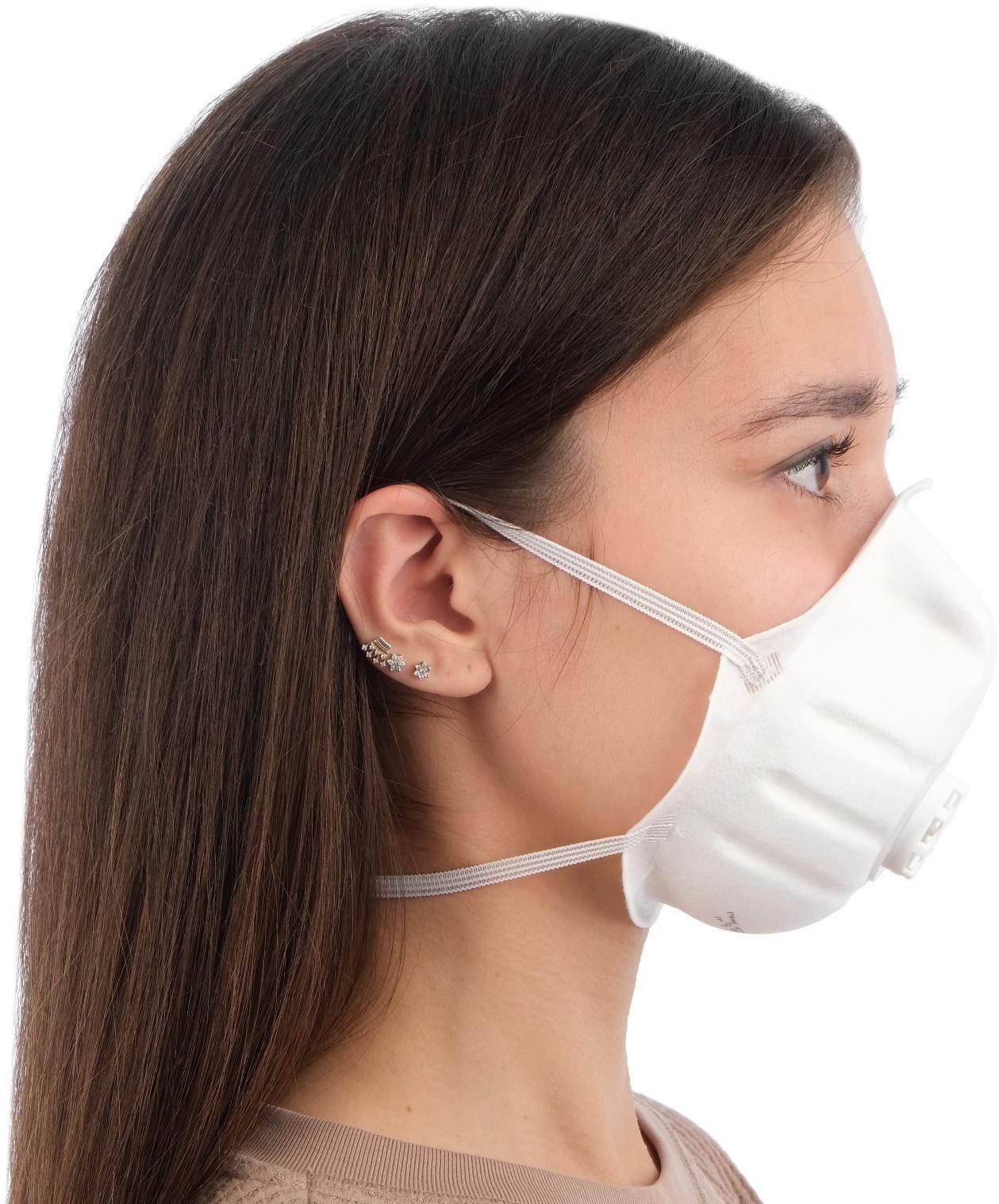 Полумаска фильтрующая формованная с клапаном 