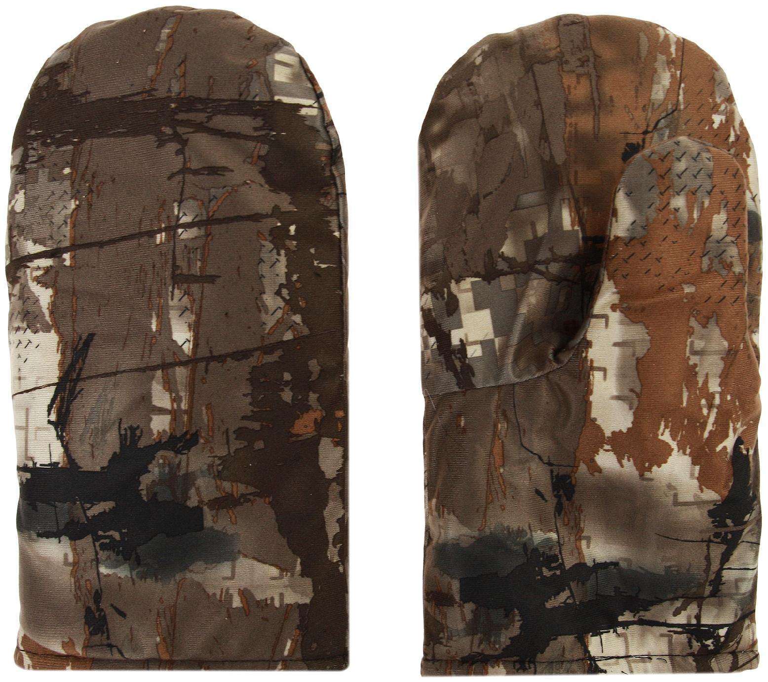 Варежки рыбацкие утеплённые флисом, мембрана, цвет микс