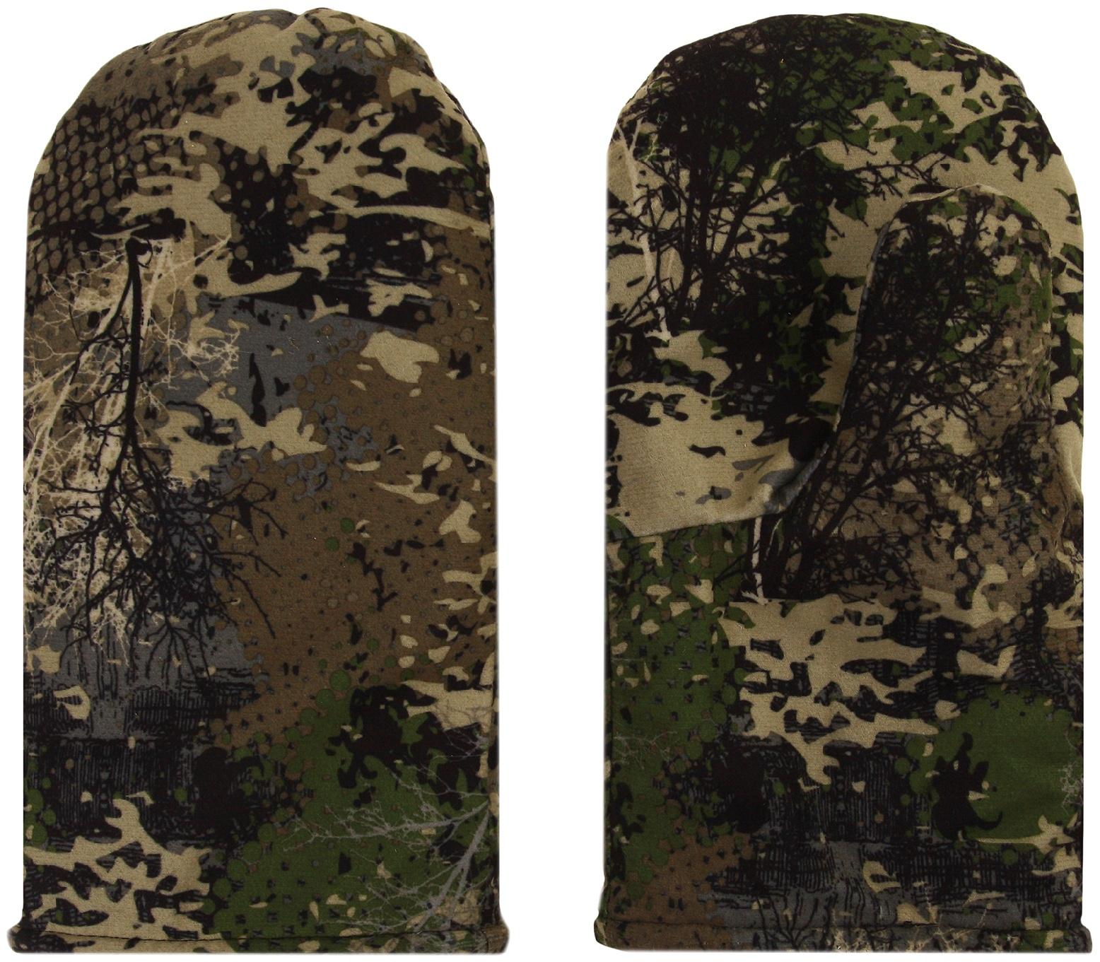 Варежки рыбацкие утеплённые флисом, мембрана, цвет микс