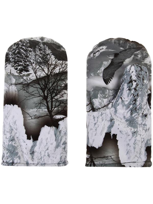 Варежки рыбацкие утеплённые флисом, мембрана, цвет микс