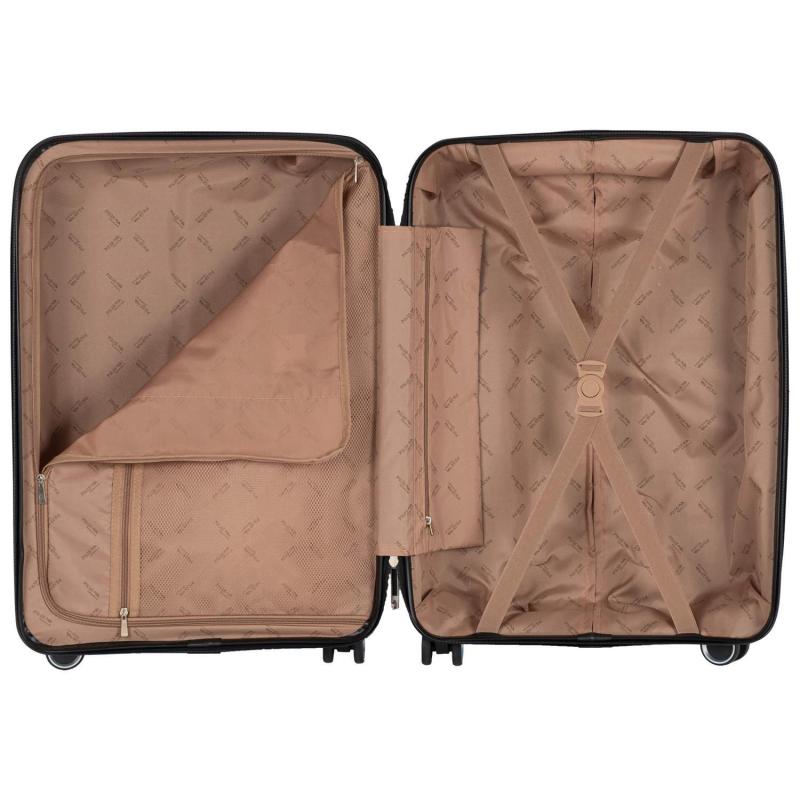 Чемодан РР819 (2-ой) Grey серый (24) пластик PP (полипропилен)  средний