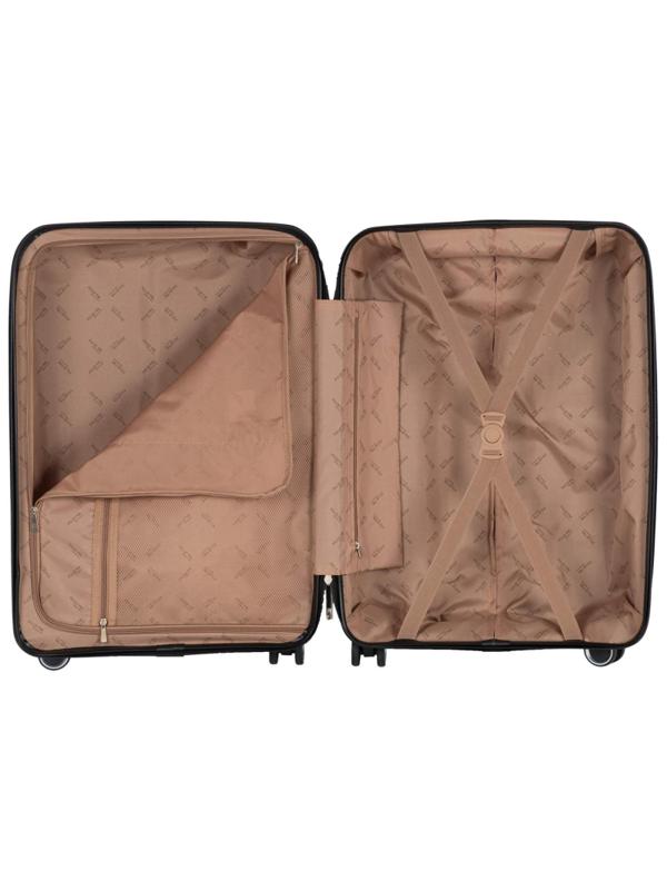 Чемодан РР819 (2-ой) Grey серый (24) пластик PP (полипропилен)  средний