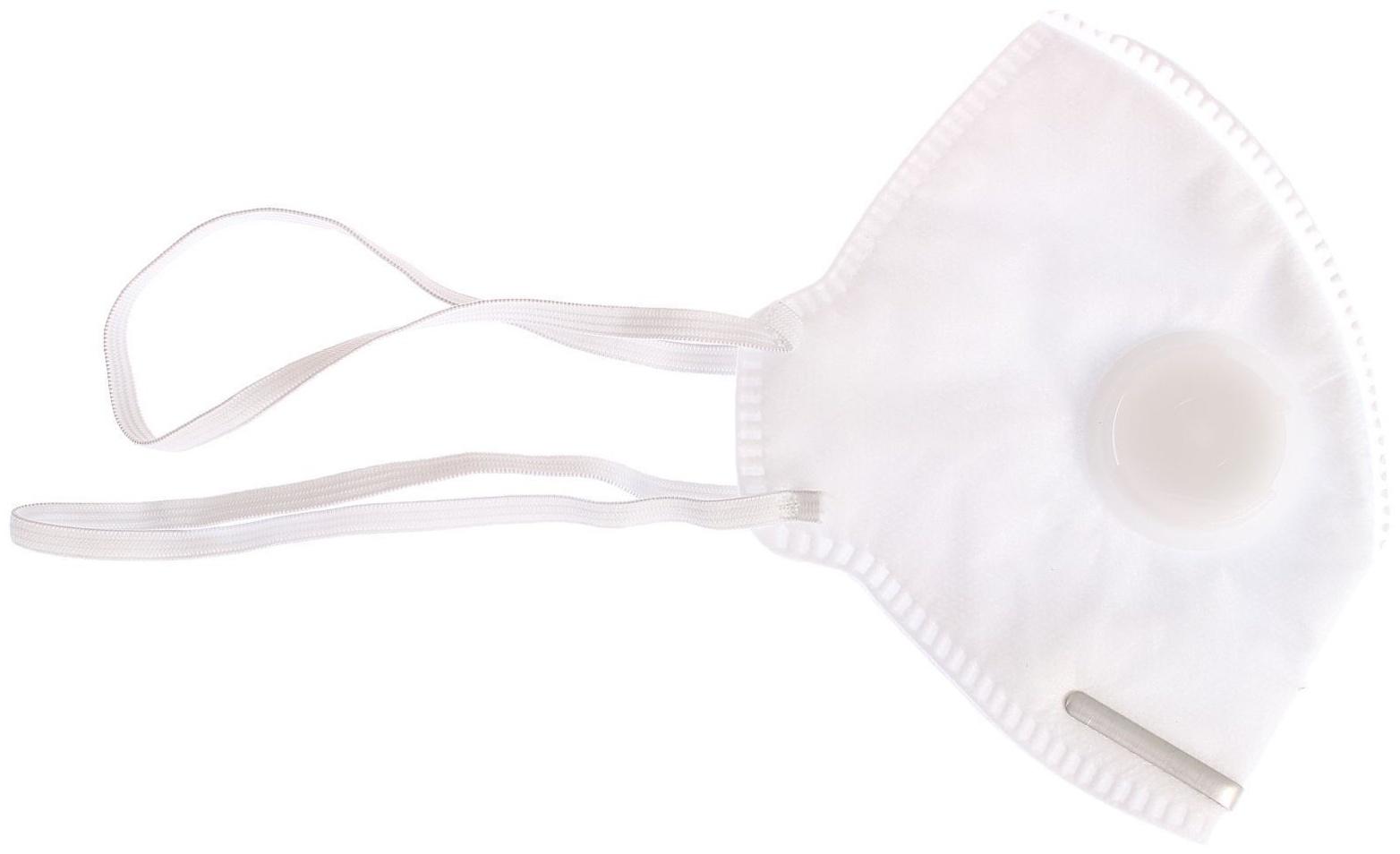 Полумаска фильтрующая складная с клапаном FFP1  в индивидуальной упаковке