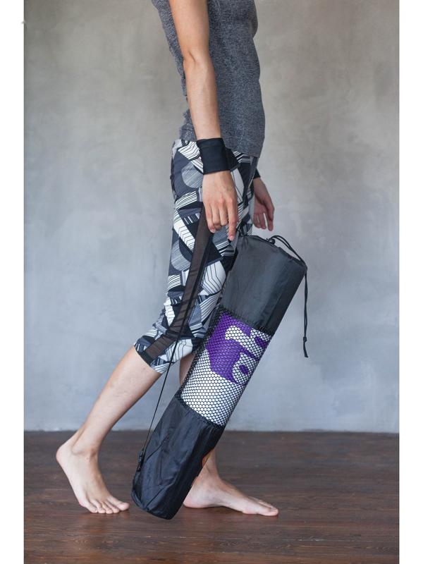 Чехол для йога-коврика, 68 × 22 см (для толщины до 6 мм), цвет чёрный