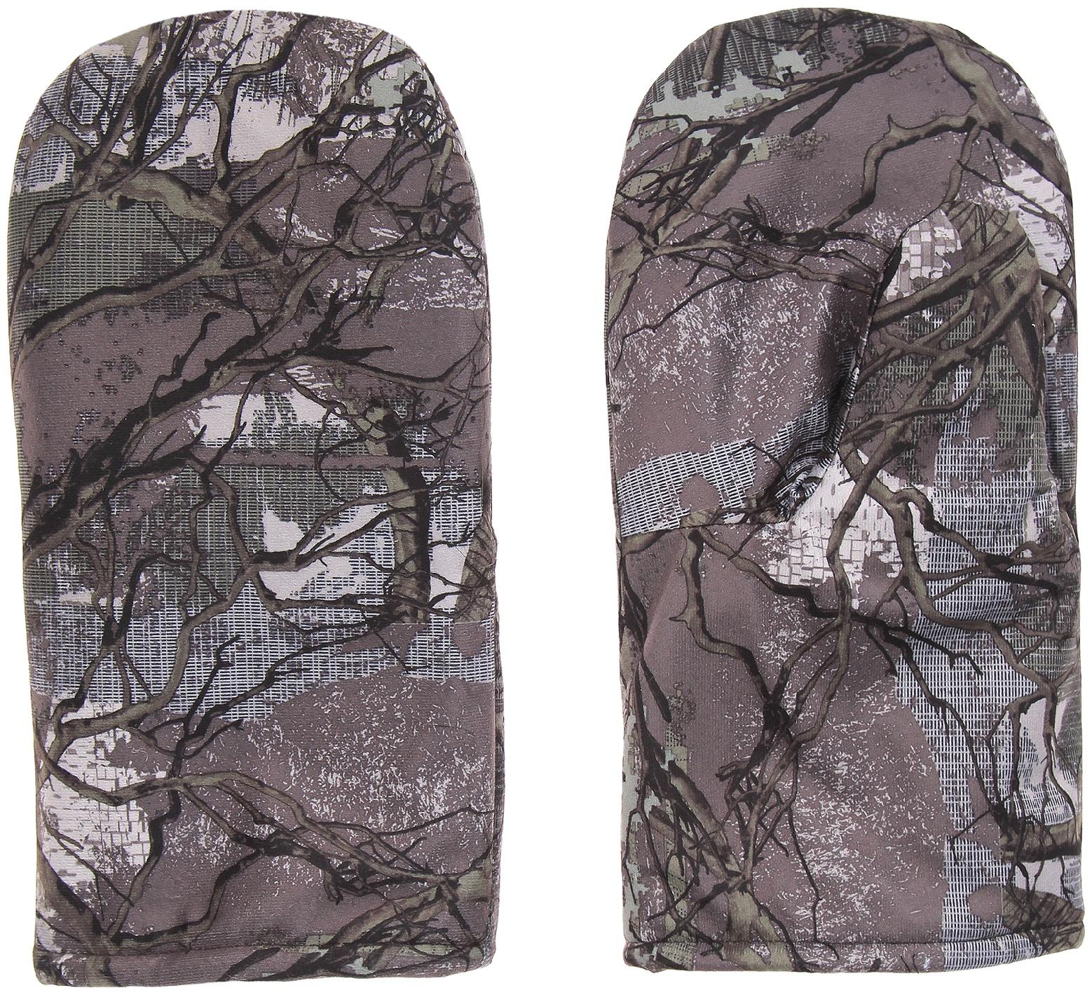 Варежки рыбацкие, мембрана, искусственный мех, цвета микс