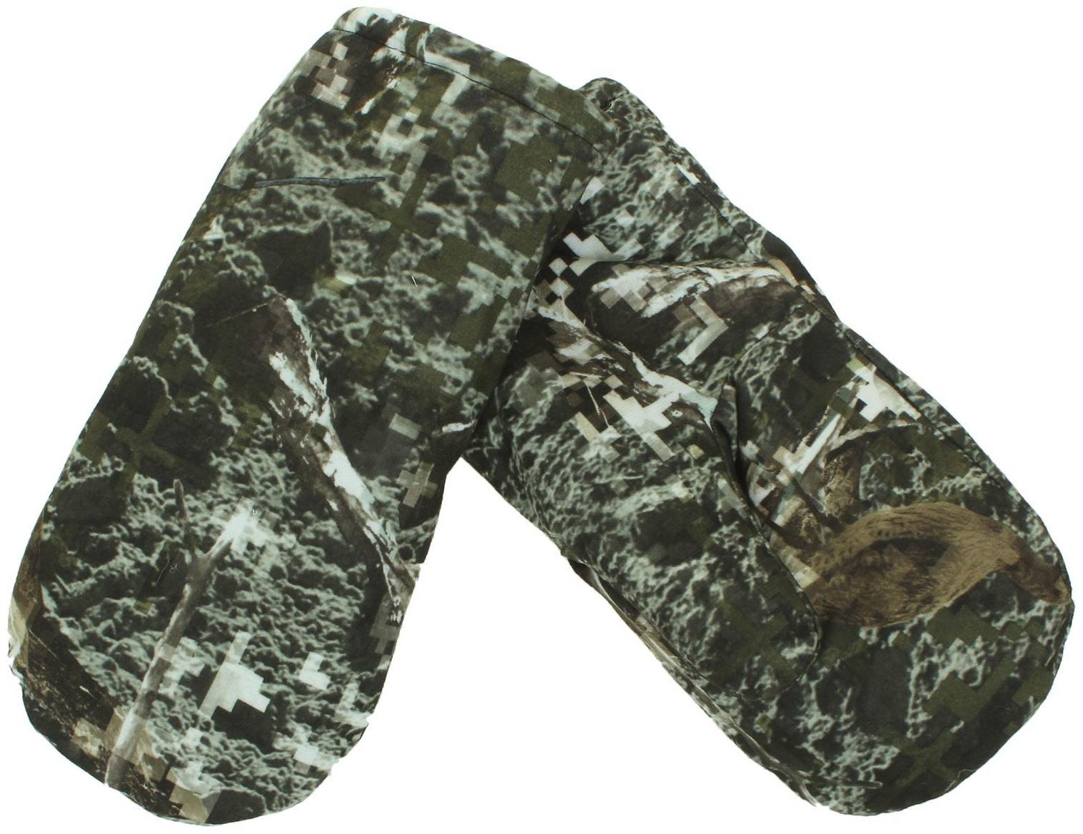 Варежки рыбацкие, мембрана, искусственный мех, цвета микс