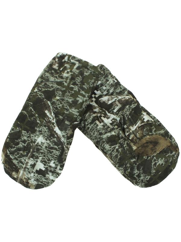 Варежки рыбацкие, мембрана, искусственный мех, цвета микс