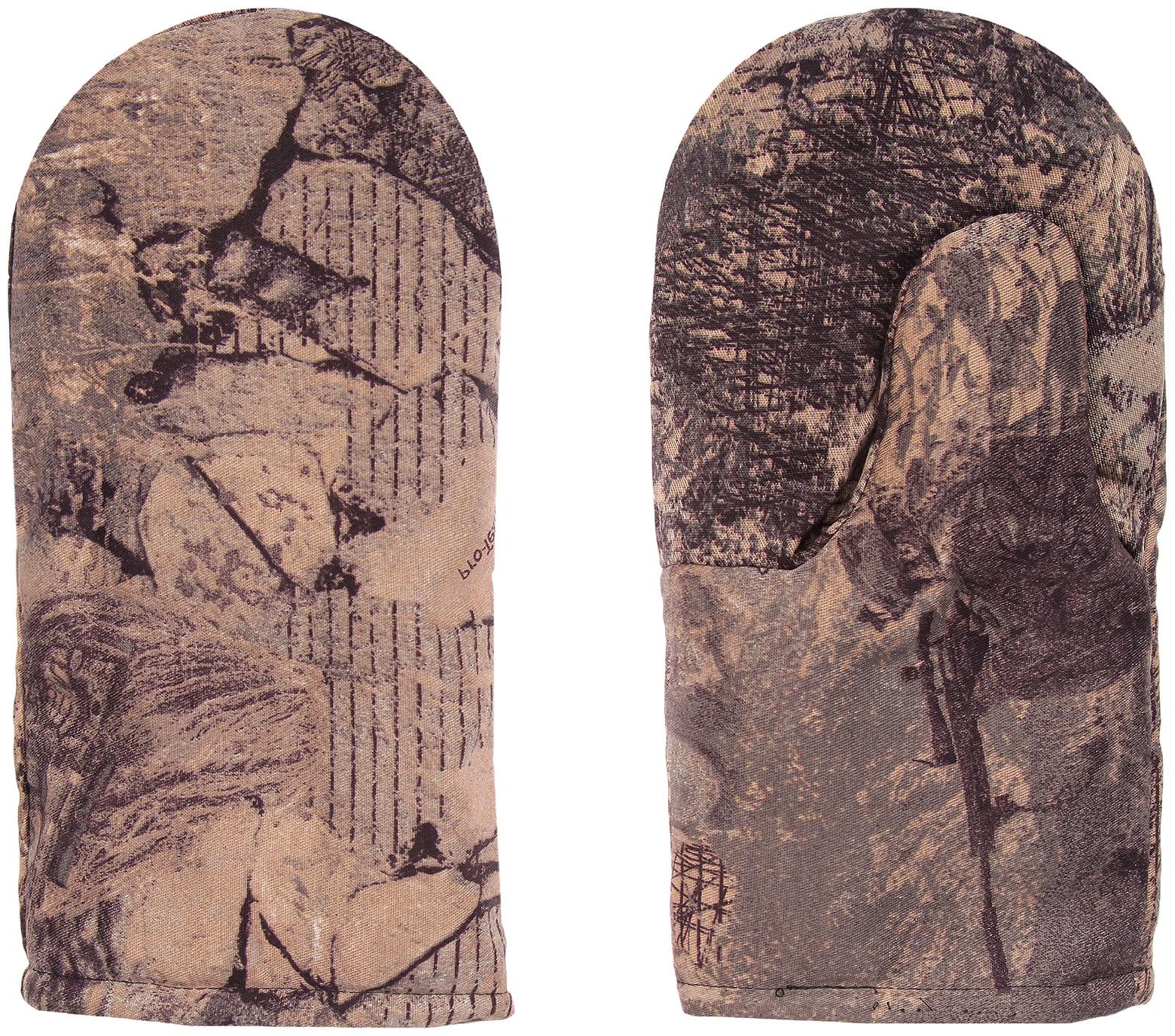 Варежки рыбацкие утеплённые флисом, смесовка, цвет микс