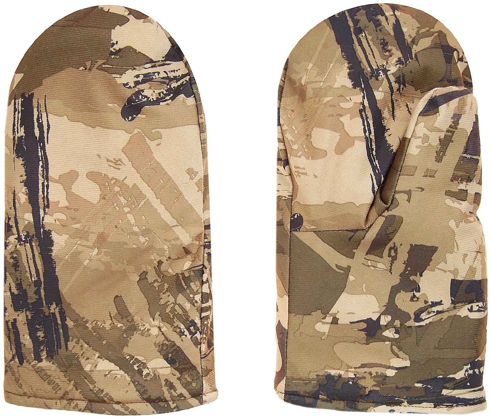 Варежки рыбацкие утеплённые флисом, смесовка, цвет микс