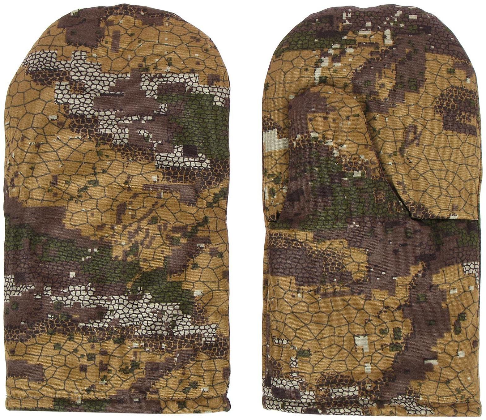 Варежки рыбацкие утеплённые флисом, смесовка, цвет микс