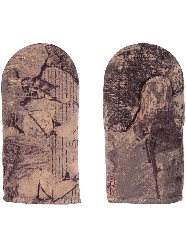 Варежки рыбацкие утеплённые флисом, смесовка, цвет микс