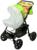 Коляска-трансформер «Гном», пластиковые колёса, оттенки зелёного, рисунок МИКС