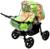 Коляска-трансформер «Гном», пластиковые колёса, оттенки зелёного, рисунок МИКС