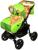 Коляска-трансформер «Гном», пластиковые колёса, оттенки зелёного, рисунок МИКС
