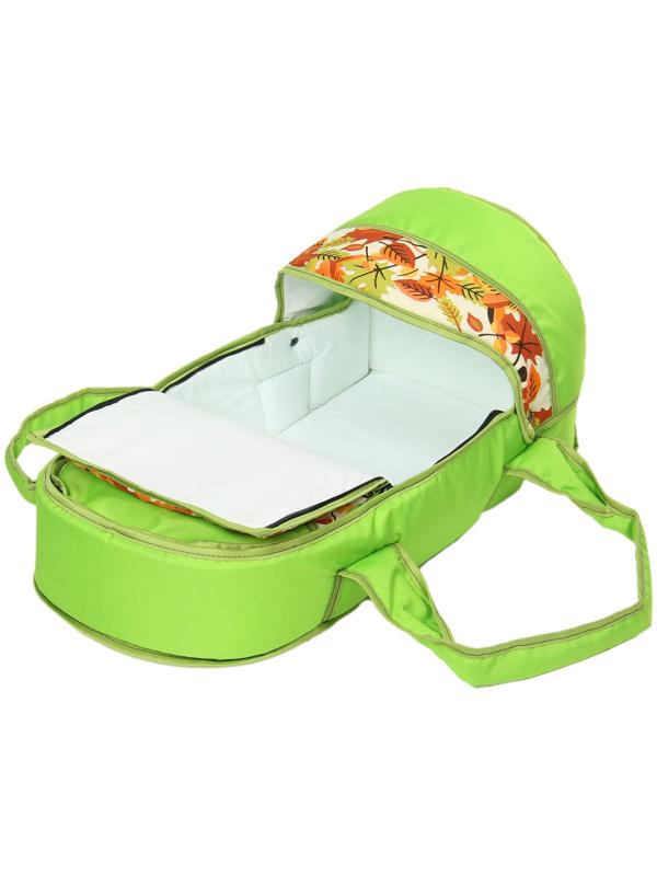 Коляска-трансформер «Гном», пластиковые колёса, оттенки зелёного, рисунок МИКС