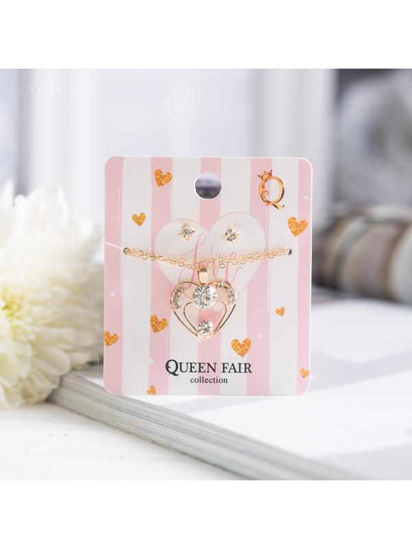 Гарнитур 2 предмета: серьги, кулон 