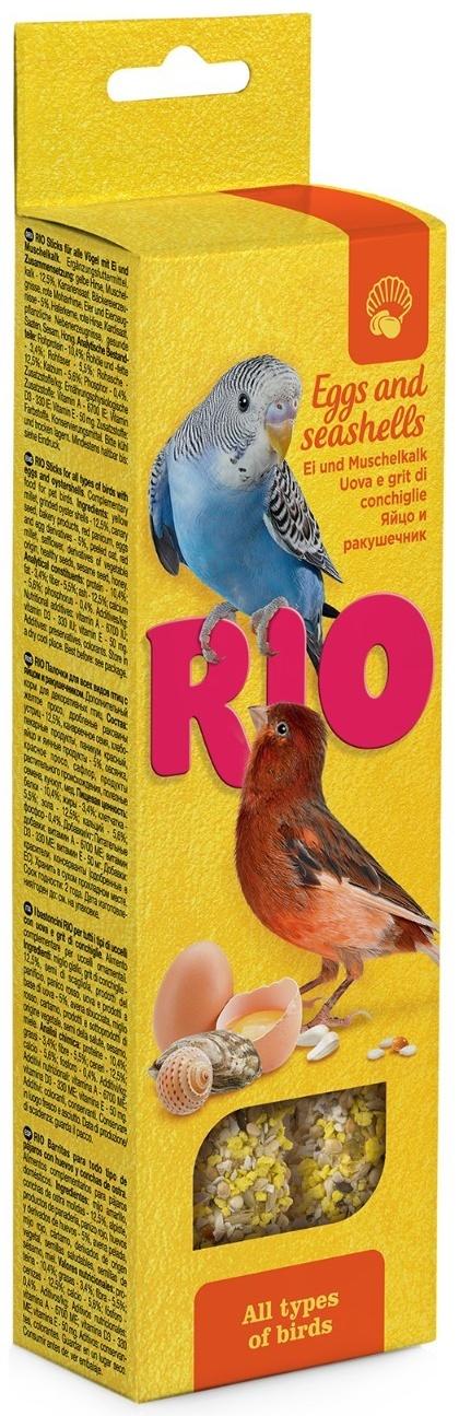 Палочки RIO для всех видов птиц, с яйцом и ракушечником, 2 х 40 г