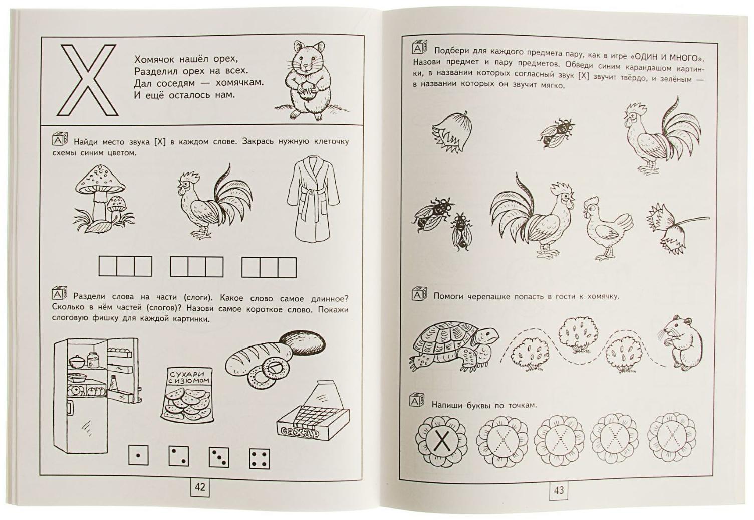 100 занимательных упражнений с буквами и звуками для детей 4-5 лет. Костылева Н. Ю.
